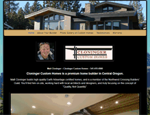 Tablet Screenshot of cloningercustomhomes.com